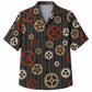 Labor Day Hawaiian Shirt- Vintage Gear and Cog Print for the Weekend