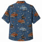 Labor Day Hawaiian Shirt - Vintage Pickup & Star Field Print for Men