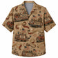 Labor Day Hawaiian Shirt- Vintage Trucks and Americana Trail