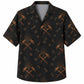 Labor Day Hawaiian Shirt with Crossed Hammer Spark Print for Men and Women