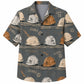 Labor Day Hawaiian Shirt with Hard Hat Helmet Row Print for Men and Women