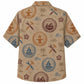 Labor Day Hawaiian Shirt with Sailboat Torch Crest Print for Men and Women