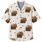 Labor Day Hawaiian Shirt with Straw Hat Lantern Print for Men and Women
