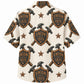 Labor Day Hawaiian Shirt with Union Hammer Emblem Print for Men and Women