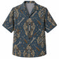 Labor Day Hawaiian Shirt - Wrench Damask & Star Scroll Print for Men