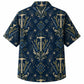 Labor Day Hawaiian Shirt- Wrench Firework Damask Print for the Long Weekend