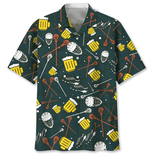 Hawaiian Shirt / Adults / S Lacrosse Beer Hawaiian Shirt