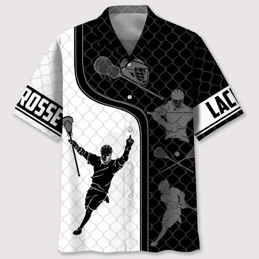 Hawaiian Shirt / Adults / S Lacrosse Mesh Pattern Hawaiian Shirt
