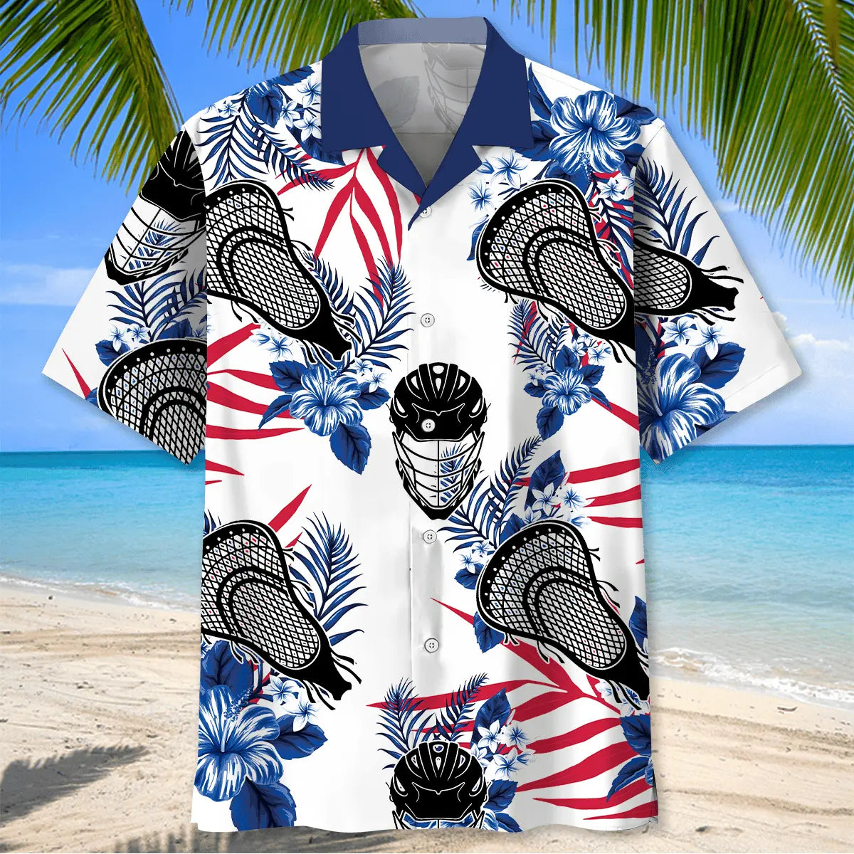 Lacrosse Sticks Hawaiian Shirt