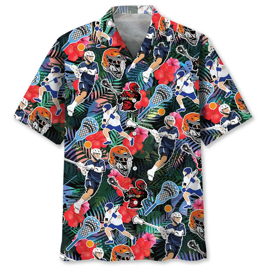Hawaiian Shirt / Adults / S Lacrosse Tropical Hawaiian Shirt