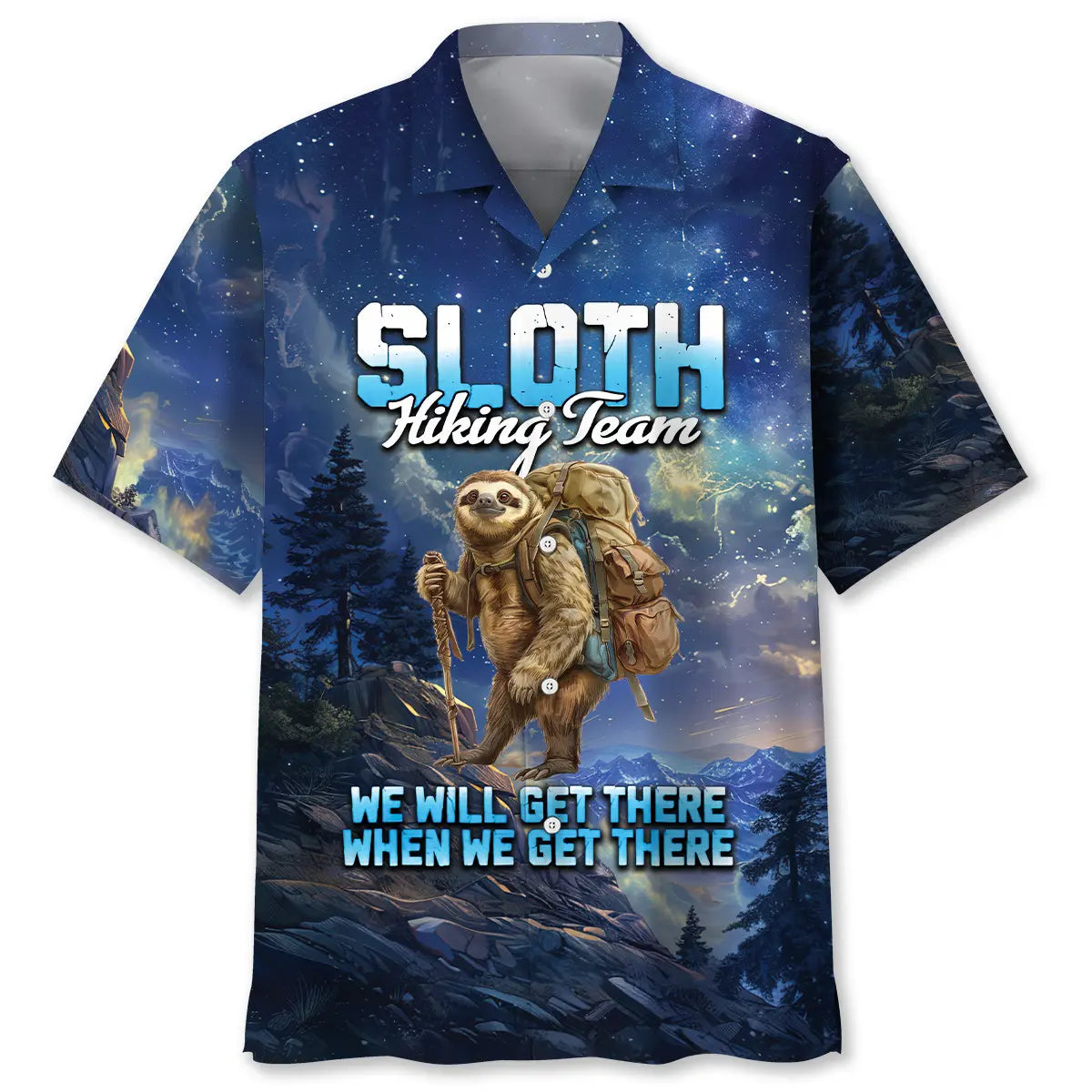Hawaiian Shirt / Adults / S Lazy Sloth Hiking Team Hawaiian Shirt