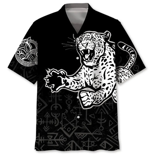Hawaiian Shirt / Adults / S Leopard Tattoo Hawaiian Shirt