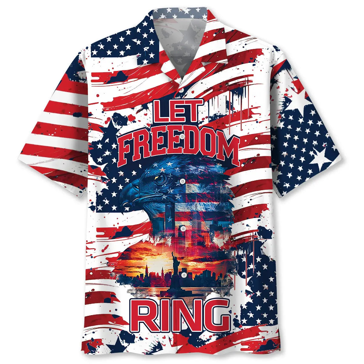 Hawaiian Shirt / Adults / S Let Freedom Ring America Hawaiian Shirt