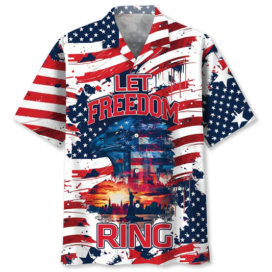 Hawaiian Shirt / Adults / S Let Freedom Ring America Hawaiian Shirt