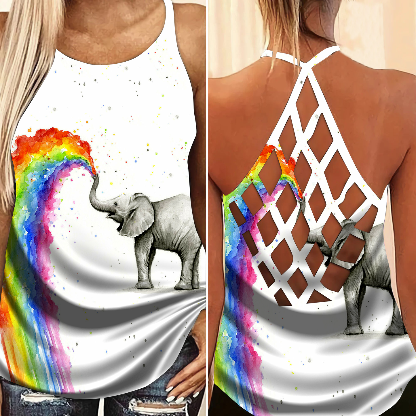 LGBT Elephant Love Limited Edition – Hollow Tank Top