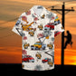 Lineman Unisex Hawaiian Shirt Aloha Shirt - The Cranes Pattern