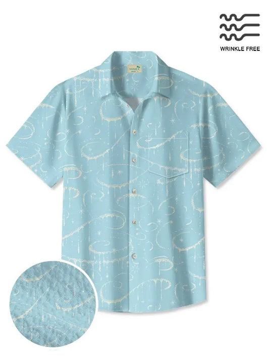 Hawaiian Shirt / Adults / S Lines Circles Summer Beach Vacation Hawaiian Shirt
