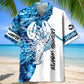 Lobster Blue Hawaiian Shirt