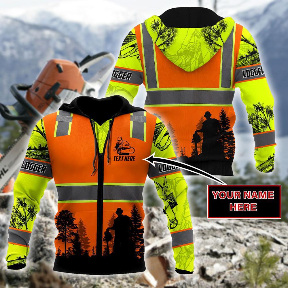 Logger Custom Name Art - 3D Hoodie