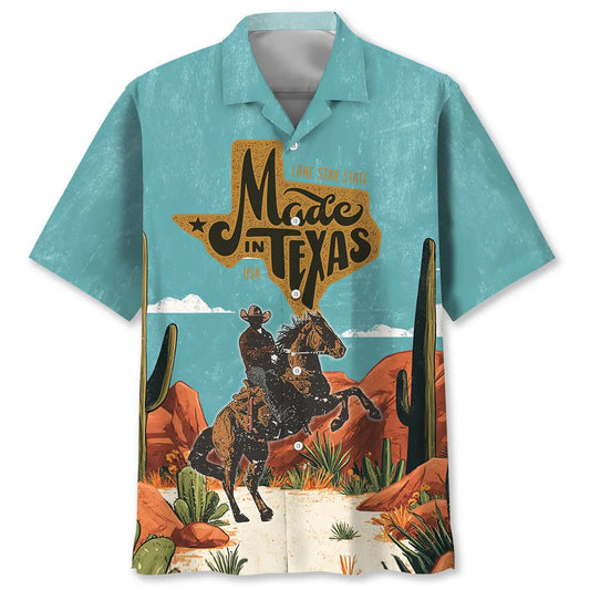 Hawaiian Shirt / Adults / S Lone Star State Made In Texas Hawaiian Shirt
