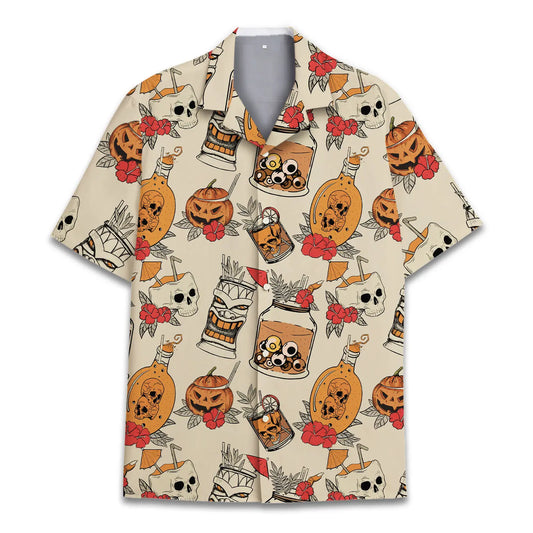 Hawaiian Shirt / Adults / S Halloween Skull Unisex Hawaiian Shirt Aloha Shirt