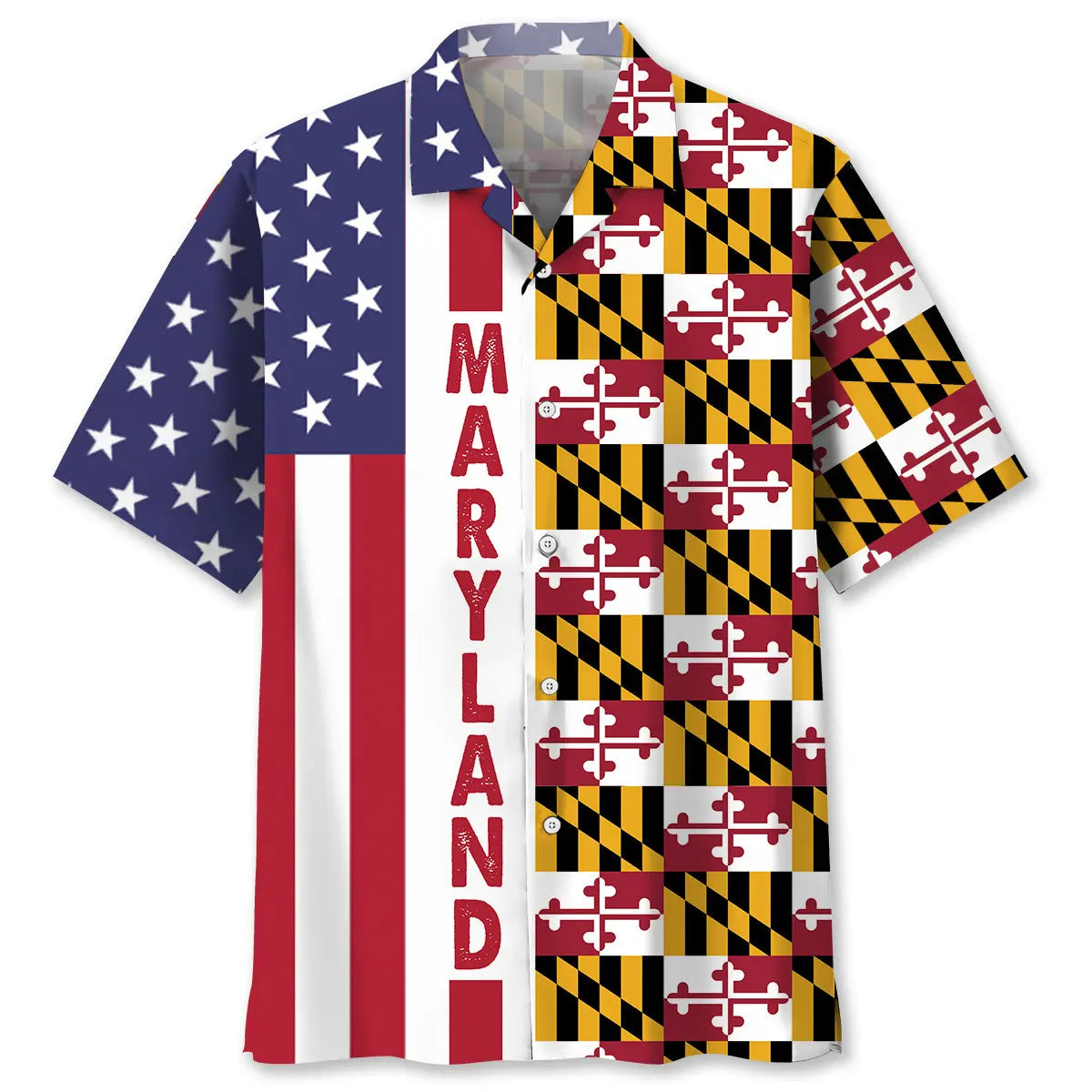Hawaiian Shirt / Adults / S Maryland State Proud Hawaiian Shirt