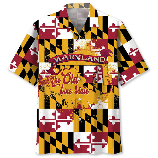 Hawaiian Shirt / Adults / S MaryLand The Old Line State Proud Hawaiian Shirt