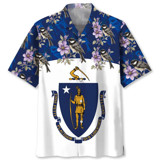 Hawaiian Shirt / Adults / S Massachusetts Proud Hawaiian Shirt
