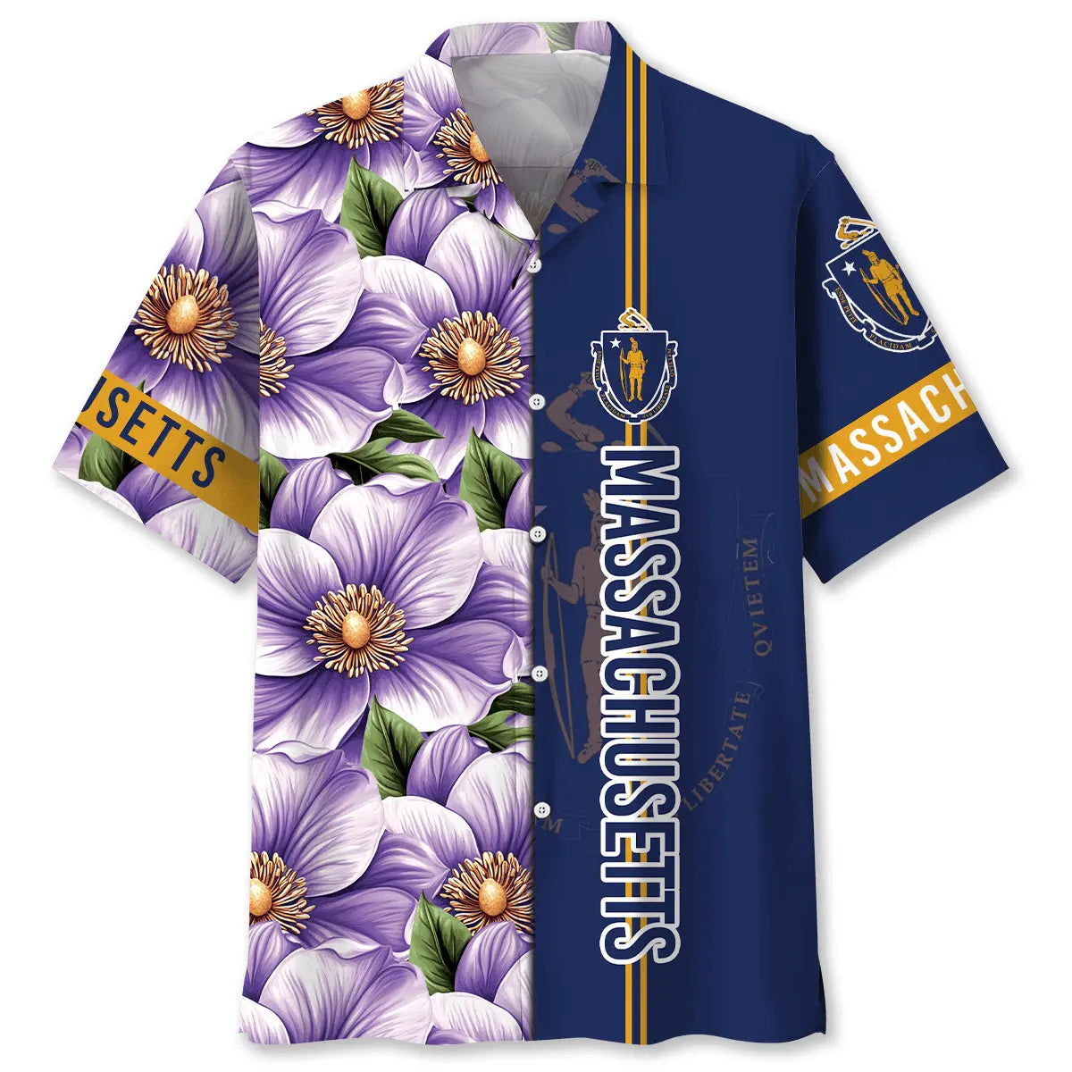 Hawaiian Shirt / Adults / S Massachusetts State Mayflower Hawaiian Shirt