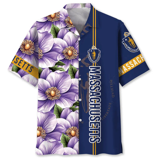 Hawaiian Shirt / Adults / S Massachusetts State Mayflower Hawaiian Shirt