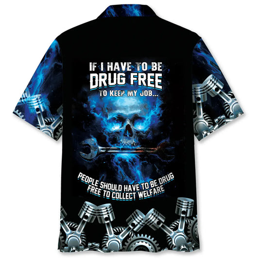 Hawaiian Shirt / Adults / S Mechanic Neon Skull Hawaiian Shirt