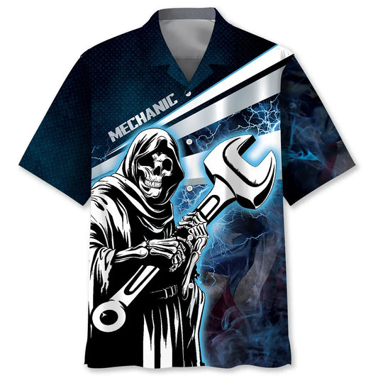 Hawaiian Shirt / Adults / S Mechanic Reaper Hawaiian Shirt