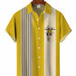 Men's 50s Retro Geometric Casual Bowling Hawaiian Shirt