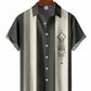 Hawaiian Shirt / Adults / S Men's 50's Vintage Geometry Bowling Hawaiian Shirt