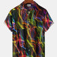 Hawaiian Shirt / Adults / S Men's Abstract Colorful Casual Hawaiian Shirt