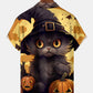 Mens Beach Vacation Vintage Holiday Halloween Cat Hawaiian Shirt