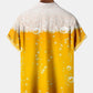 Men's Beer Printing Casual Hawaiian Shirt