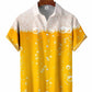 Hawaiian Shirt / Adults / S Men's Beer Printing Casual Hawaiian Shirt