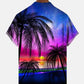 Men's Blue-Violet Gradient Hawaiian Coco Hawaiian Shirt