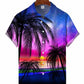 Hawaiian Shirt / Adults / S Men's Blue-Violet Gradient Hawaiian Coco Hawaiian Shirt