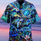 Hawaiian Shirt / Adults / S Men's Casual Turtle Print Hawaiian Shirt