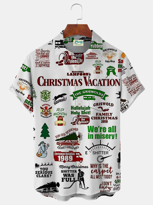 Hawaiian Shirt / Adults / S Men's Christmas Vacation Hawaiian Shirt Vintage Griswold Xmas Holiday