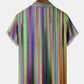 Men's Coloful Stripes Casual Hawaiian Shirt