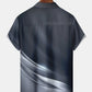 Men's Geometric Gradient 3D Line Holiday Palm Tree Hawaiian Shirt