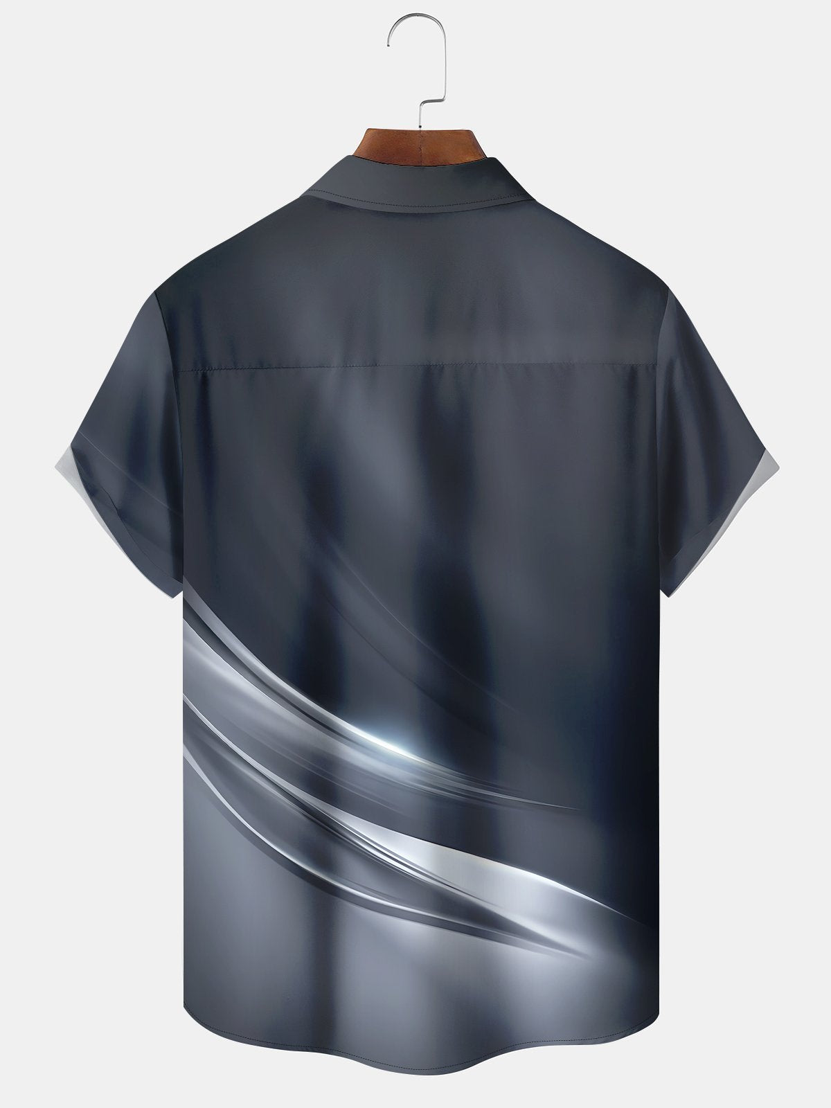 Men's Geometric Gradient 3D Line Holiday Palm Tree Hawaiian Shirt