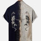 Men's Halloween Skull Print Casual Breathable Hawaiian Shirt