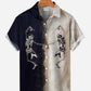 Hawaiian Shirt / Adults / S Men's Halloween Skull Print Casual Breathable Hawaiian Shirt