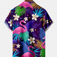 Men's Hawaiian Floral Flamingo Hawaiian Shirt