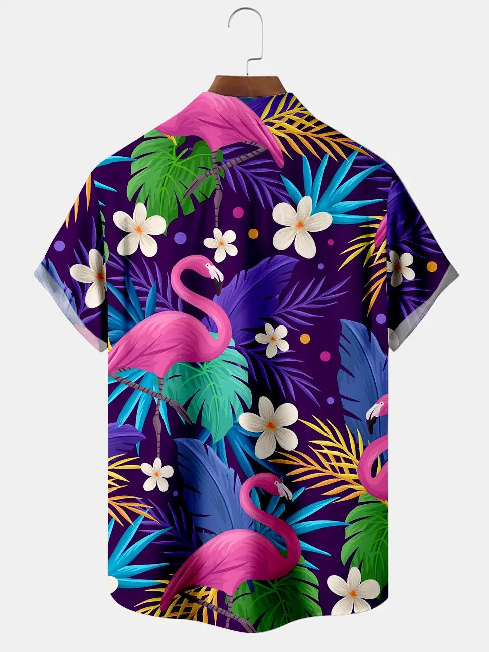 Men's Hawaiian Floral Flamingo Hawaiian Shirt