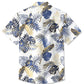 Men's Hawaiian Resort Tropical Floral Gold Beach Aloha Hawaiian Shirt